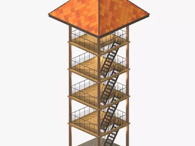 Tropical tower 26A04 3D model