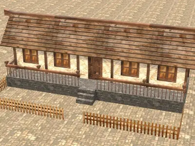 Medieval house thirteen 3 Low-poly 3D model