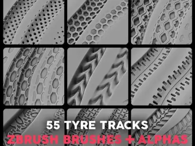 Tyre Tracks Alphas Pack Vol1 3D model