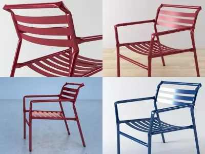 Straw lounge chair 3D model
