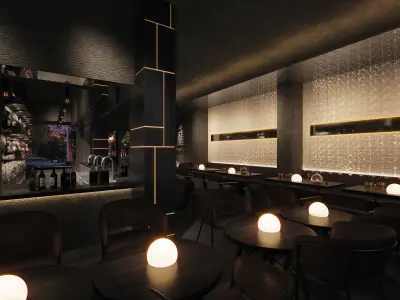   modern bar  3D model