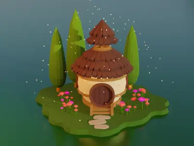 Fairy House 004 Low-poly 3D model