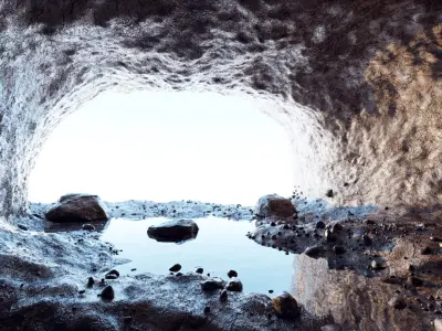 Cave 3 with water 3D model