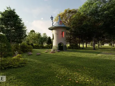 Stylized Tower House 3D model