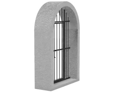Infrastructure Structure Concrete Arched Grate 3D model
