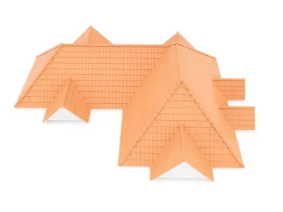 Realistic Roof Shingles 14 3D model