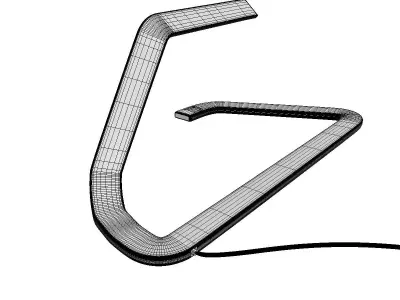 Modern lamp 3D model 2