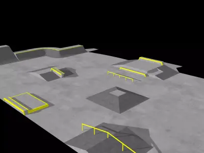 Street Obstacles Pack Vol 1  Skate Ramps  STL OBJ FBX 3DS 3D model