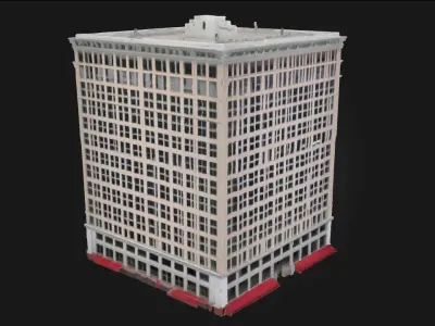 Urban Tower Model Modern HighRise Building 3D model