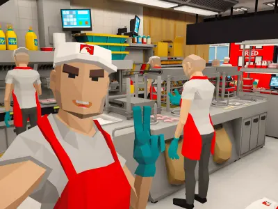 Fried Chicken Restaurant 3D model