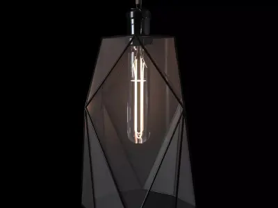 Pendant geometric glass light Quant Free 3D model