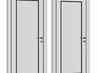 Classic Interior door 3d model Low-poly 3D model