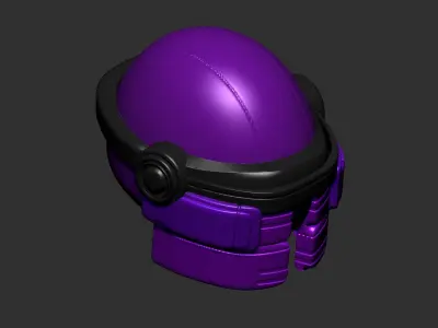 helmet high poly sculpt 3d printable ver 7 3D model 3D model