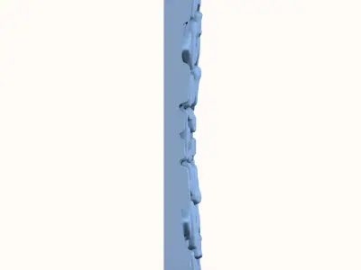 Seamless Primitive Schist Wall Section 3D print model purchase