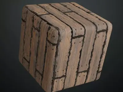 Medieval Reinforced Wood Panels PBR Seamless Texture