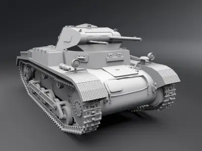 Panzer 2 b Scale model 3D print model