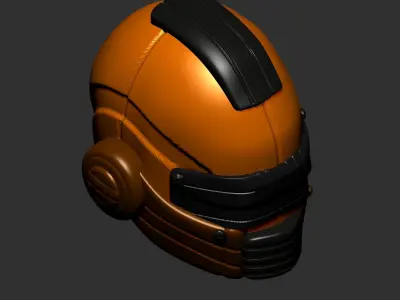 helmet high poly sculpt 3d printable ver 7 3D model 3D model