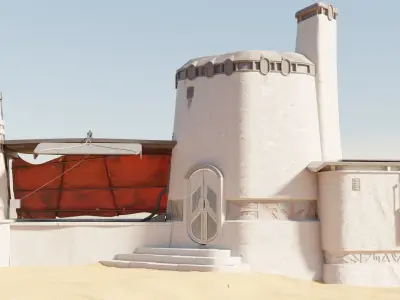 Star Wars Tatooine Merchant Building 3D model