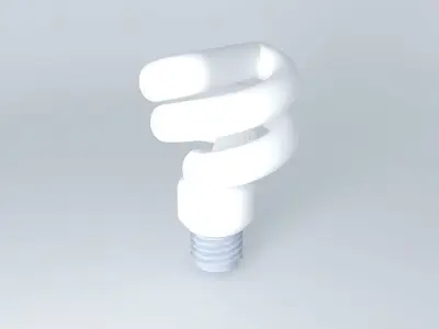 CFL light bulb Free 3D model