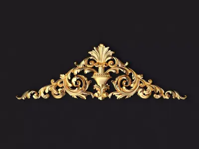 dekor gold ornate corbel 3D model