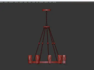 EMPIRE LARGE CHANDELIER Low-poly 3D model