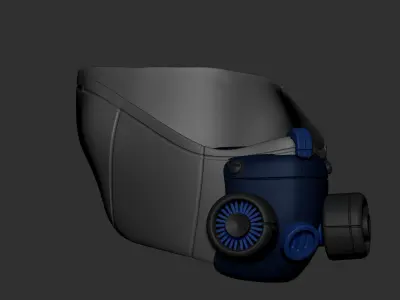 gas mask  helmet high poly sculpt 3d printable 3D model 3D model
