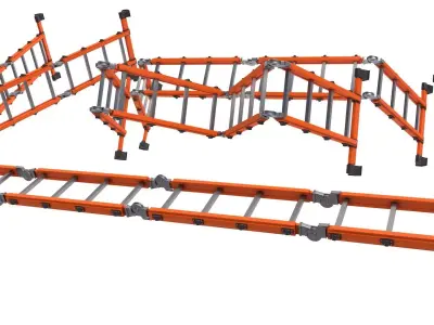 Multifunctional Aluminium Ladder 3D model