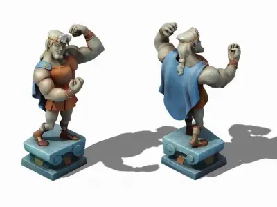 Disney main city - brawn sculpture 03 3D model