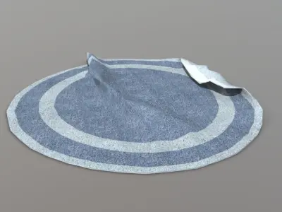 Rug 2 circular Low-poly 3D model