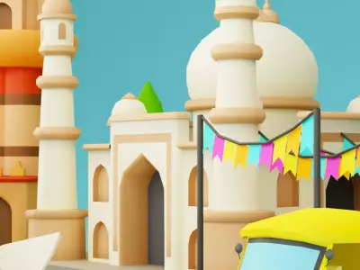 Indian Map Low-poly 3D model