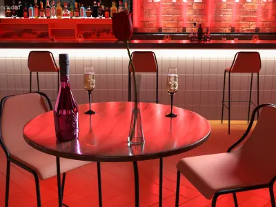  Armand de Brignac Champagne with Stools and Table 
