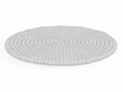 Ball of wool felt carpet 3D model