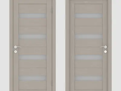 ArchViz Interior Door including hardware - Style Bavaria01 3D model