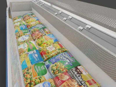 supermarket shop store builder 3D kitbash elements 3D model