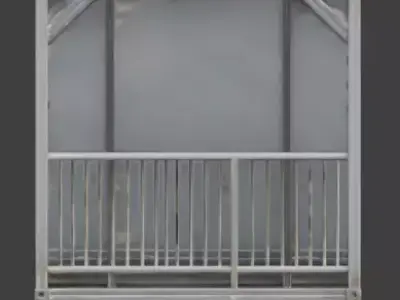 Urban Modular Balcony Enclosure 3D Model Low-poly 3D model