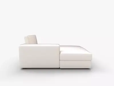 Beta Quartz White Left Chaise 3D model