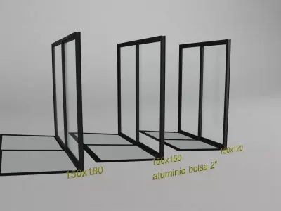 ventanas de aluminio 150 cm Low-poly 3D model