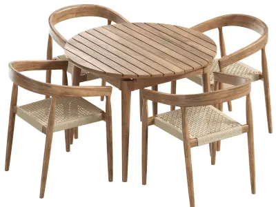 Tenay table Visby chair 3D model