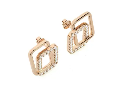 Light wt Women Diamond Earrings  3D print model
