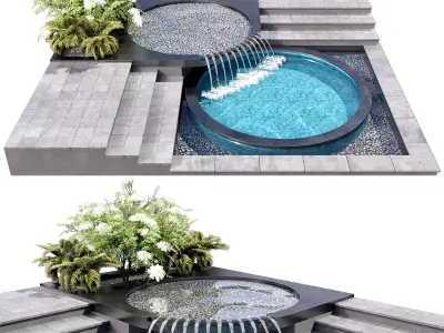 WATERFALL FOUNTAIN CASCADE NO24 A 3D model