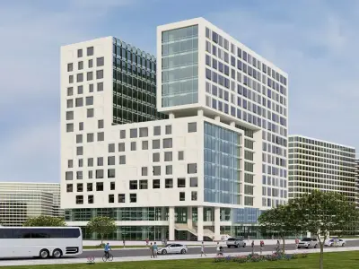 Hospital Building CM19 3D model