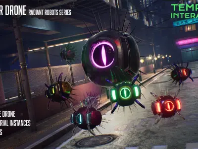 Thrasher - Radiant Robots Series Low-poly 3D model