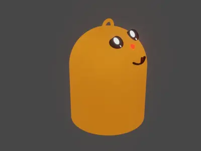Happy Trash Bin Animation Low-poly 3D model