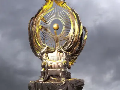 Solar Throne sculpture  3D model