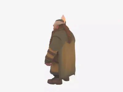 Highly Detailed World of  Dwarf Mage 3D ModelAdventurous Nimble 3D model