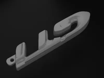 Peugeot GTI Keyring 3D print model