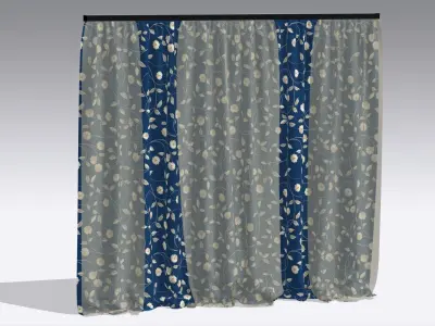 Curtain Low-poly 3D model