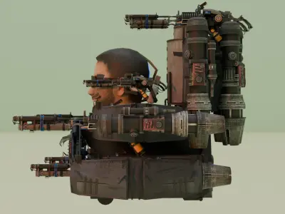 Flamethrower Skibidi Toilet  3D model