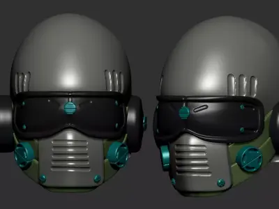 helmet high poly sculpt 3d printable ver 7 3D model 3D model 196