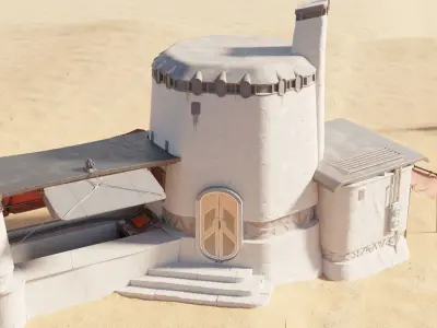 Star Wars Tatooine Merchant Building 3D model
